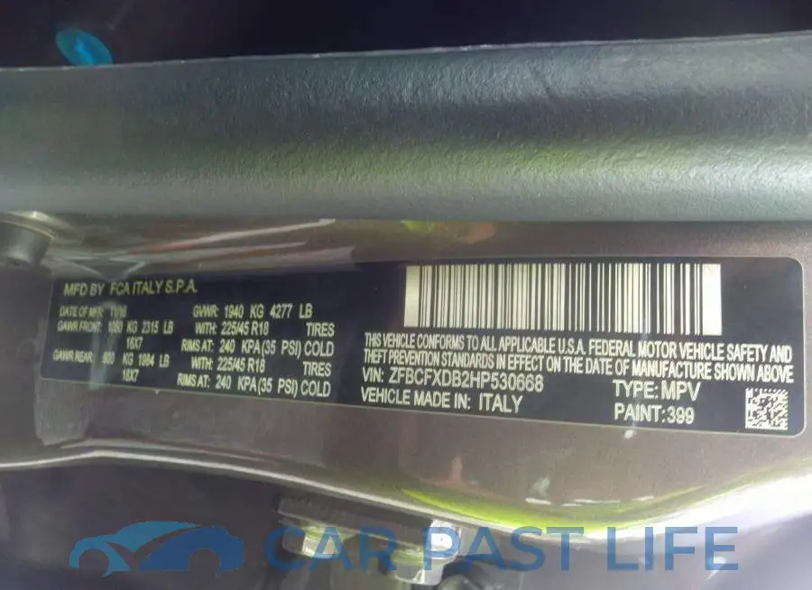 ZFBCFXDB2HP530668# 9