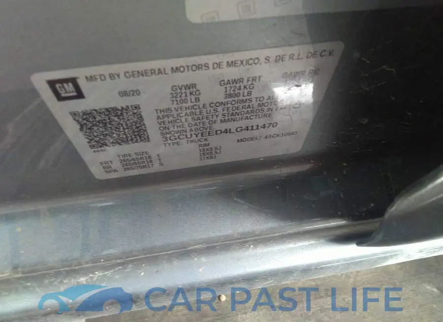 3GCUYEED4LG411470# 9