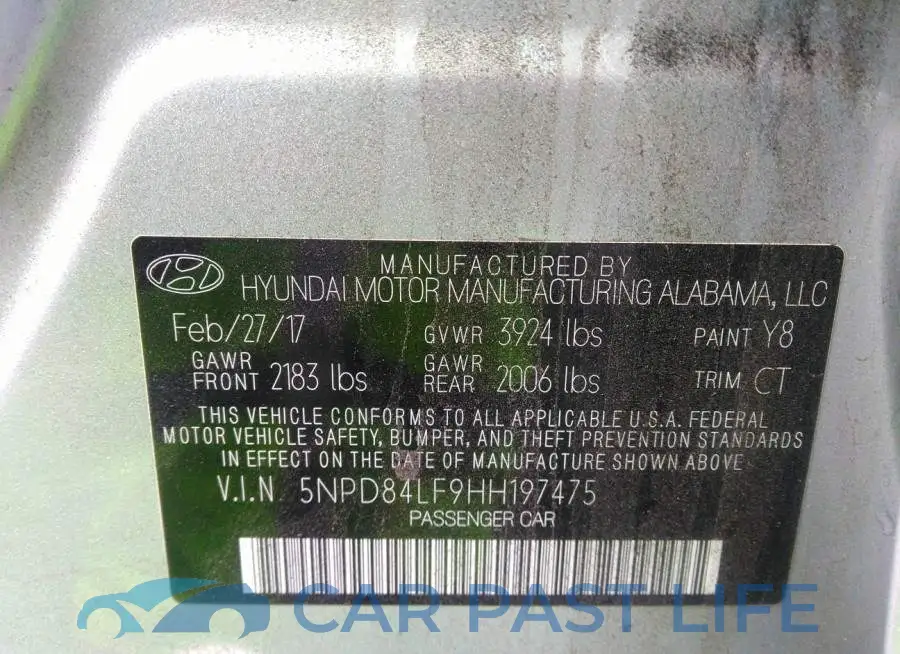 5NPD84LF9HH197475# 9