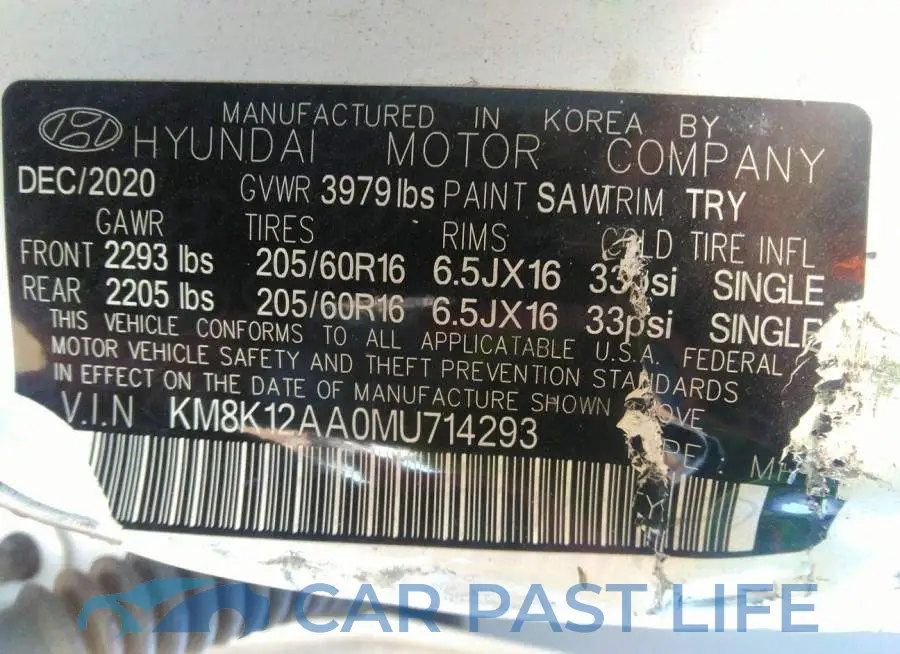KM8K12AA0MU714293# 9