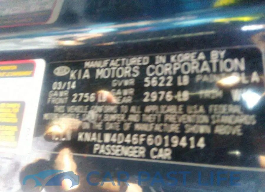 KNALW4D46F6019414# 9