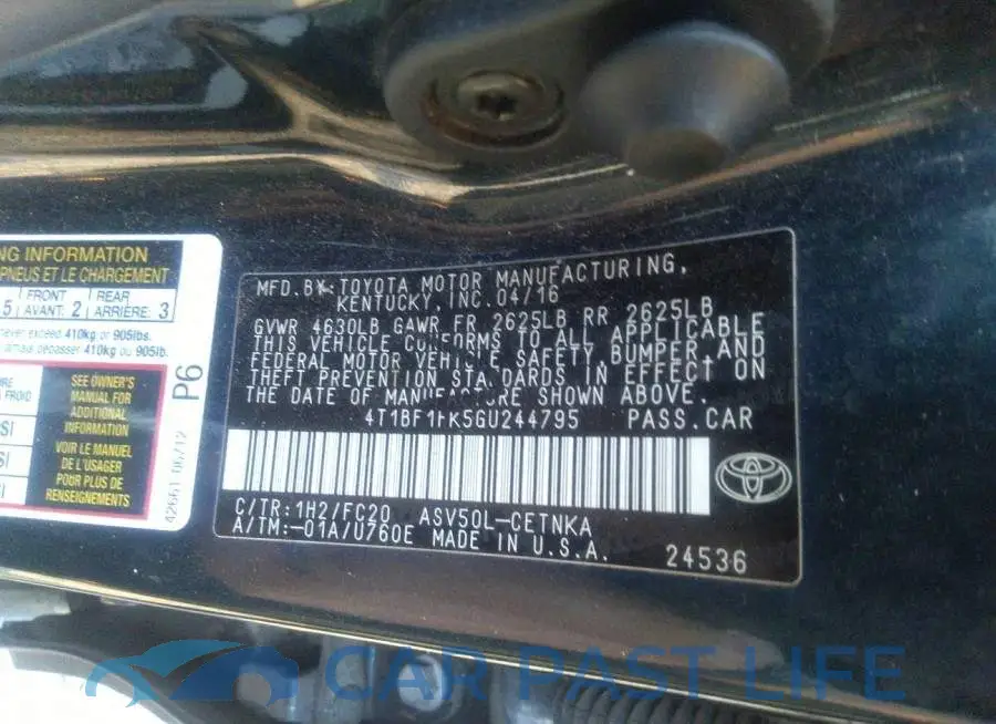 4T1BF1FK5GU244795# 9
