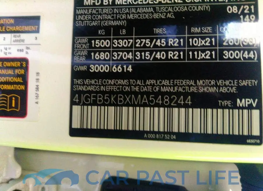 4JGFB5KBXMA548244# 9