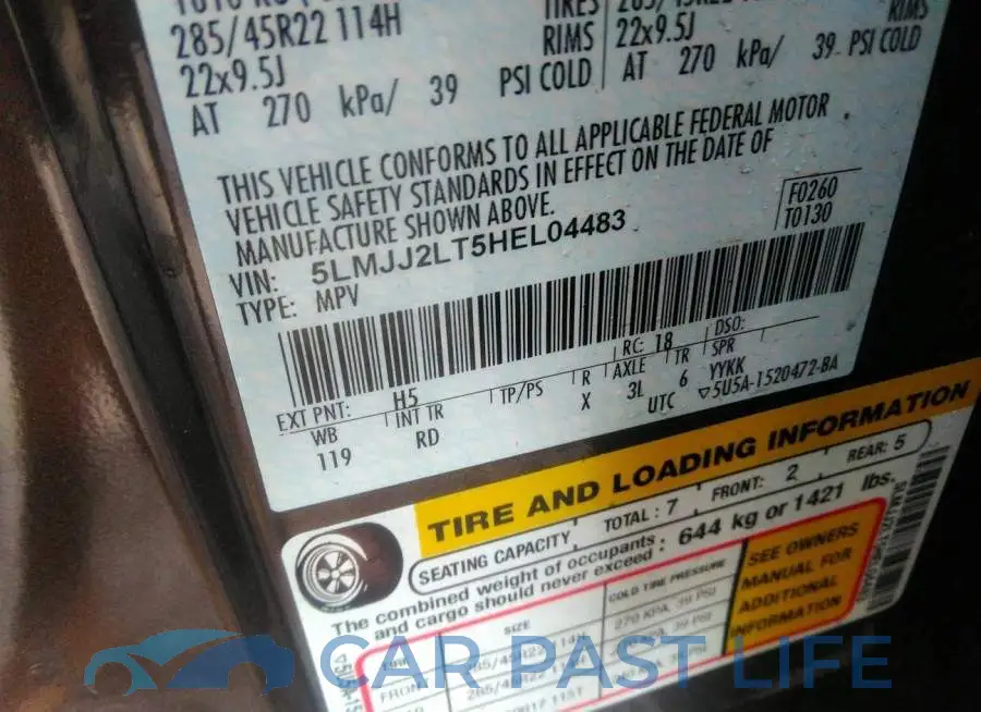 5LMJJ2LT5HEL04483# 9