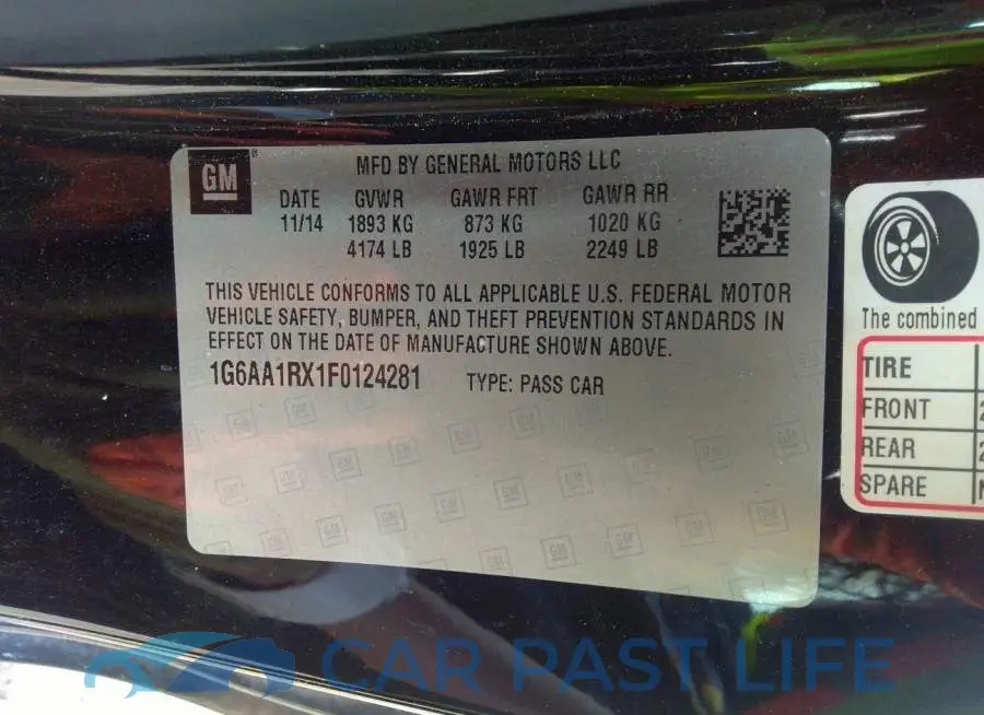1G6AA1RX1F0124281# 9
