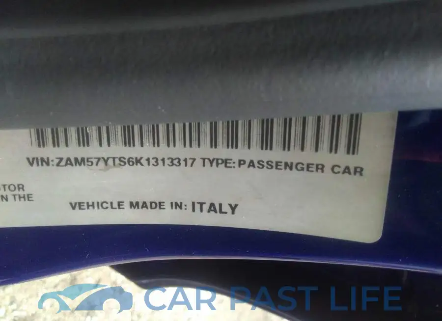 ZAM57YTS6K1313317# 9