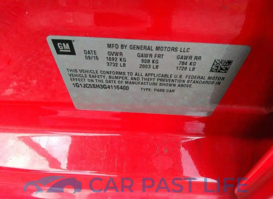 1G1JC5SH3G4116400# 9