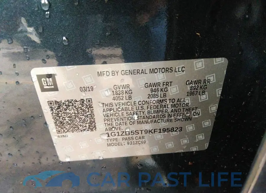 1G1ZB5ST9KF195823# 9