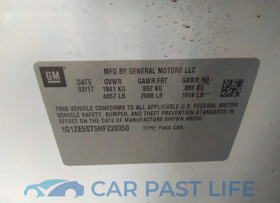 1G1ZE5ST5HF228350# 9