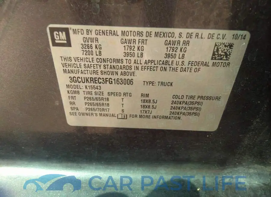 3GCUKREC3FG163006# 9