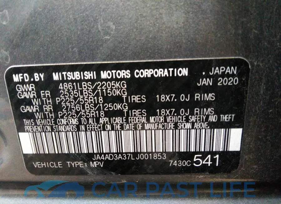 JA4AD3A37LJ001853# 9