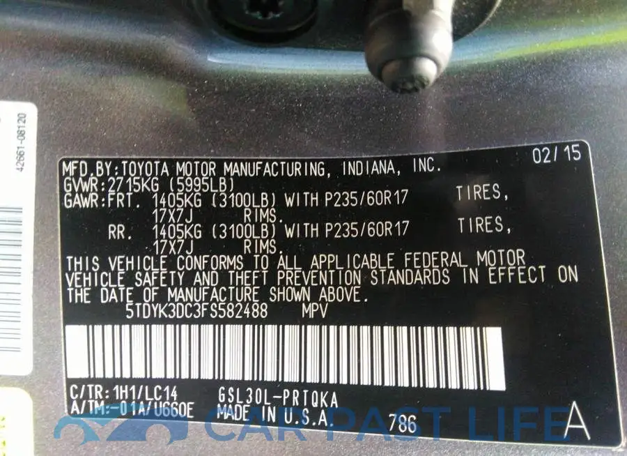 5TDYK3DC3FS582488# 9