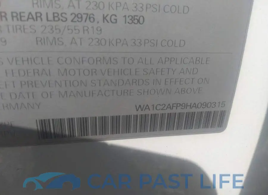 WA1C2AFP9HA090315# 9