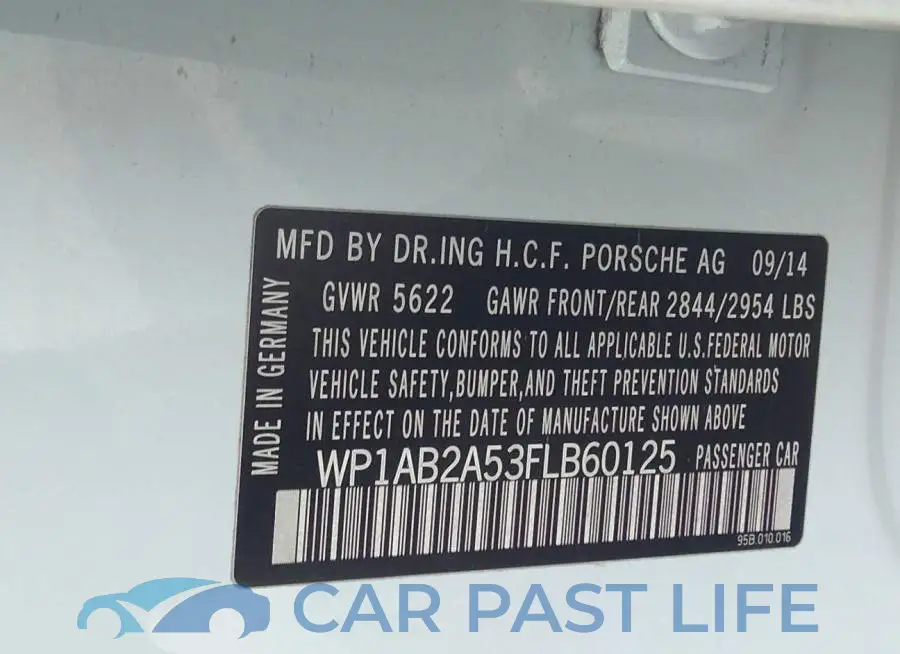 WP1AB2A53FLB60125# 9