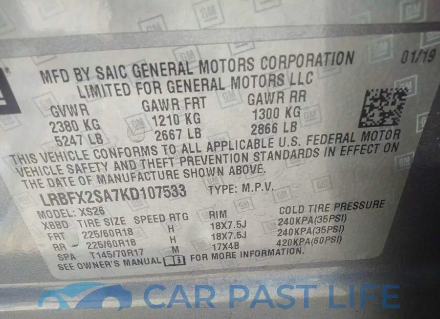 LRBFX2SA7KD107533# 9