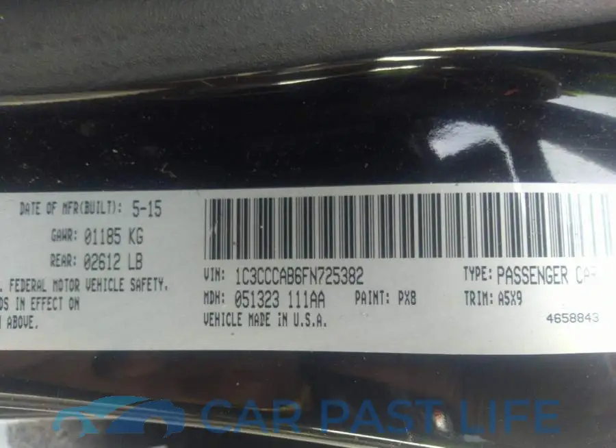 1C3CCCAB6FN725382# 9