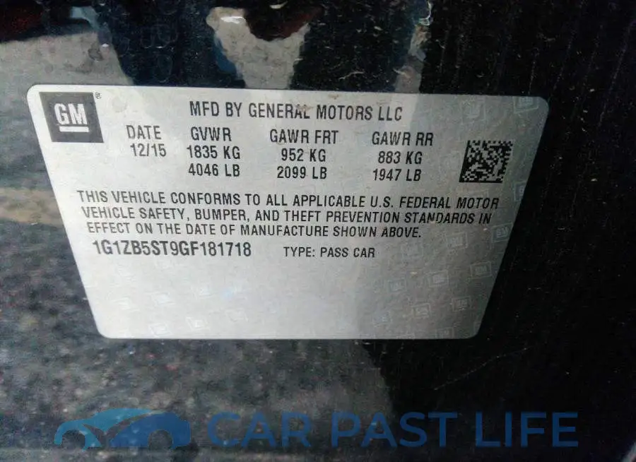 1G1ZB5ST9GF181718# 9