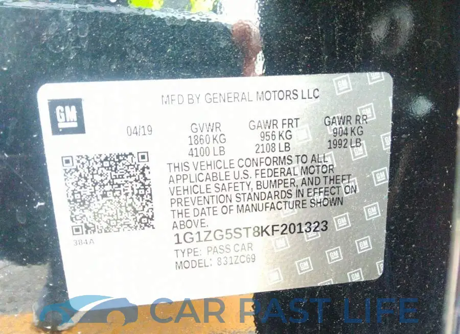 1G1ZG5ST8KF201323# 9