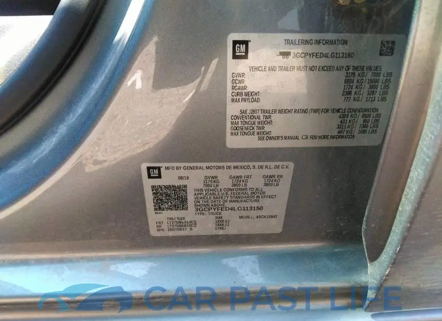 3GCPYFED4LG113150# 9