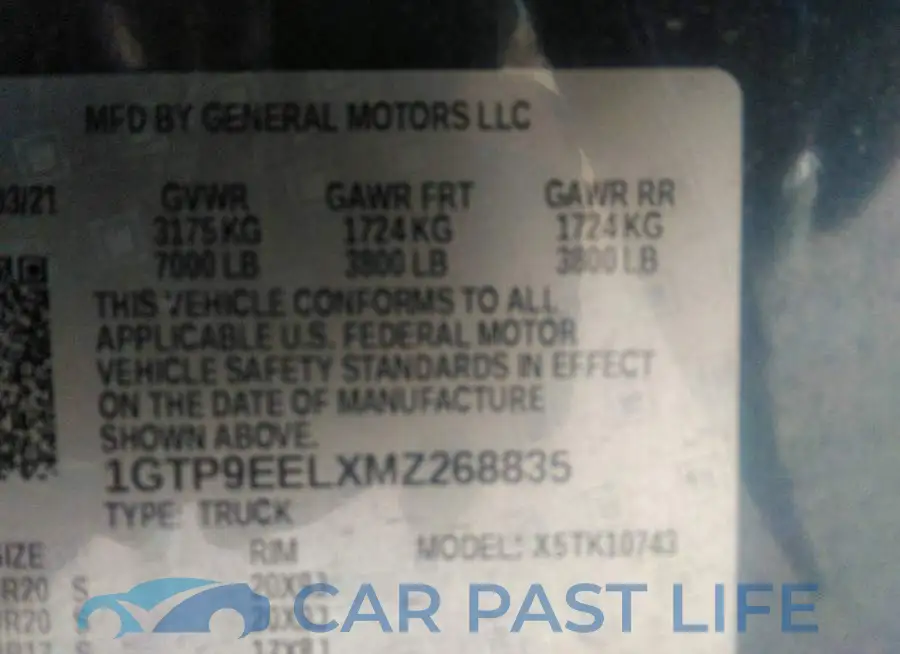 1GTP9EELXMZ268835# 9