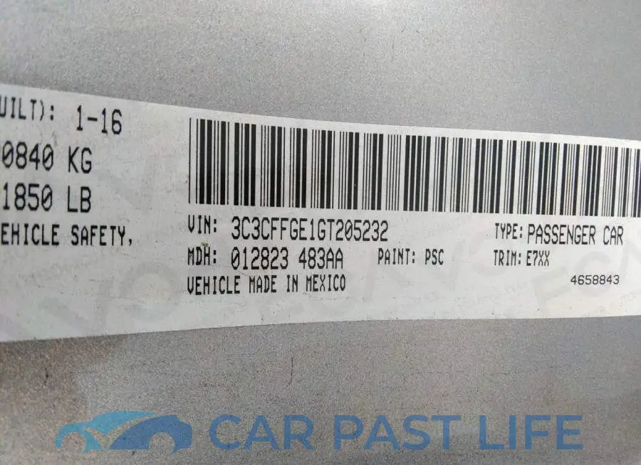 3C3CFFGE1GT205232# 9