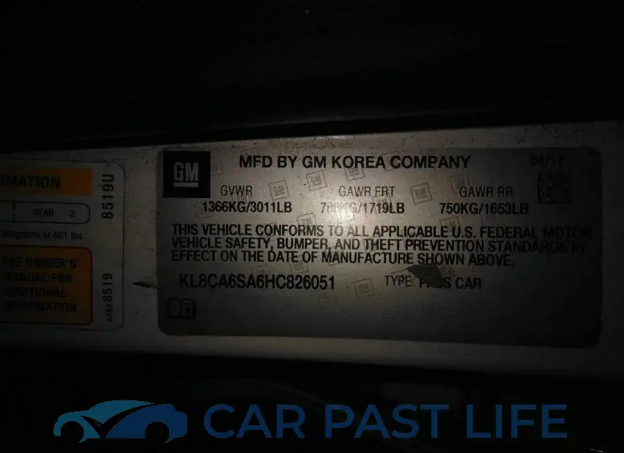 008CA6SA6HC826051# 9