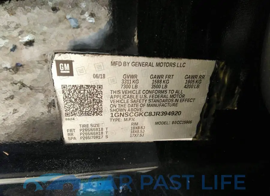 1GNSCGKC8JR394920# 9