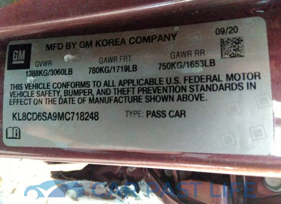 KL8CD6SA9MC718248# 9