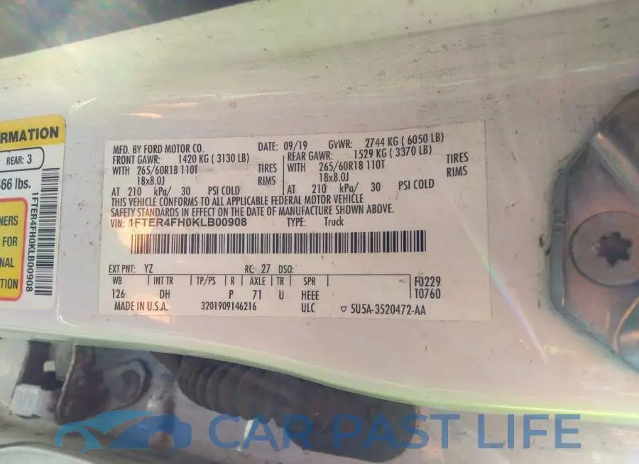 1FTER4FH0KLB00908# 9