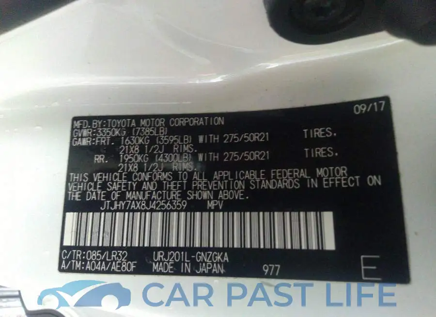 JTJHY7AX8J4256359# 9