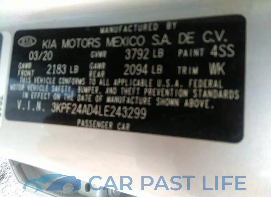 3KPF24AD4LE243299# 9