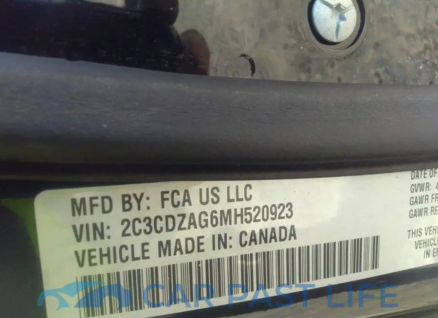 2C3CDZAG6MH520923# 9