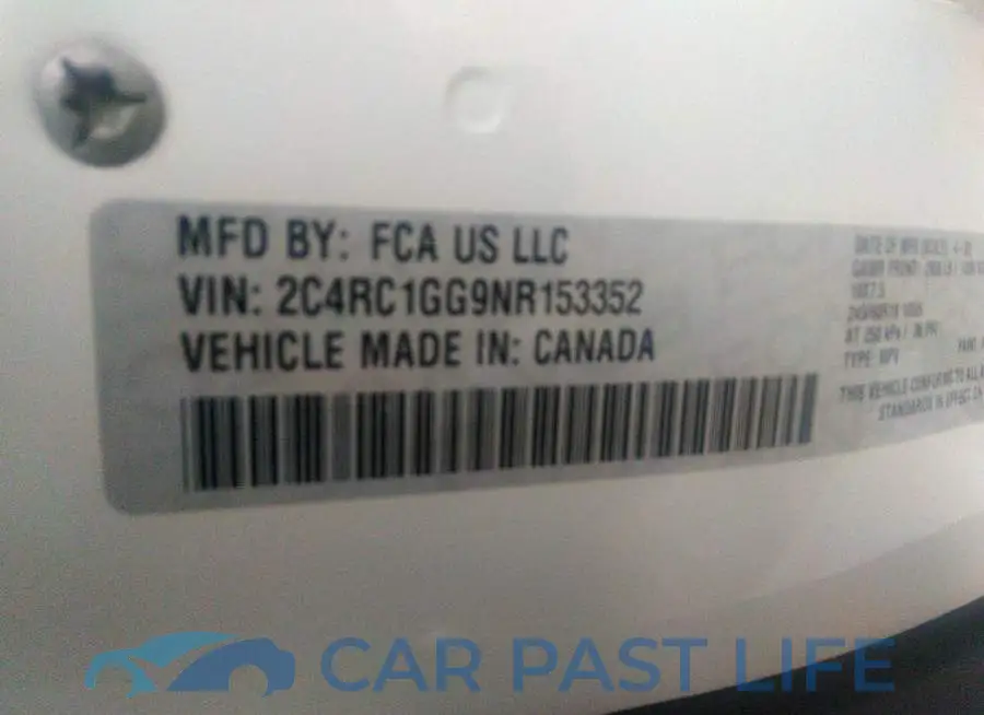2C4RC1GG9NR153352# 9