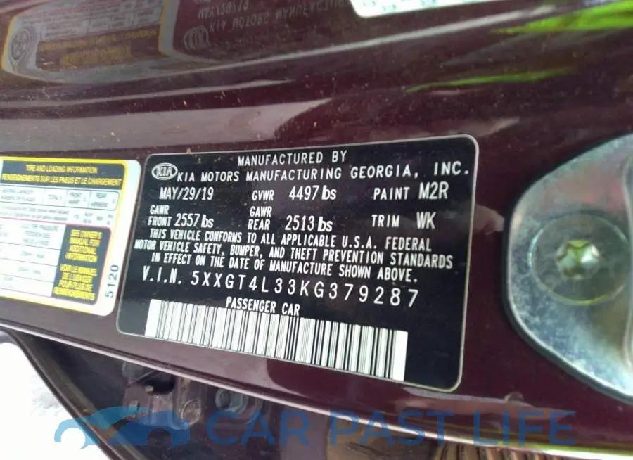 5XXGT4L33KG379287# 9