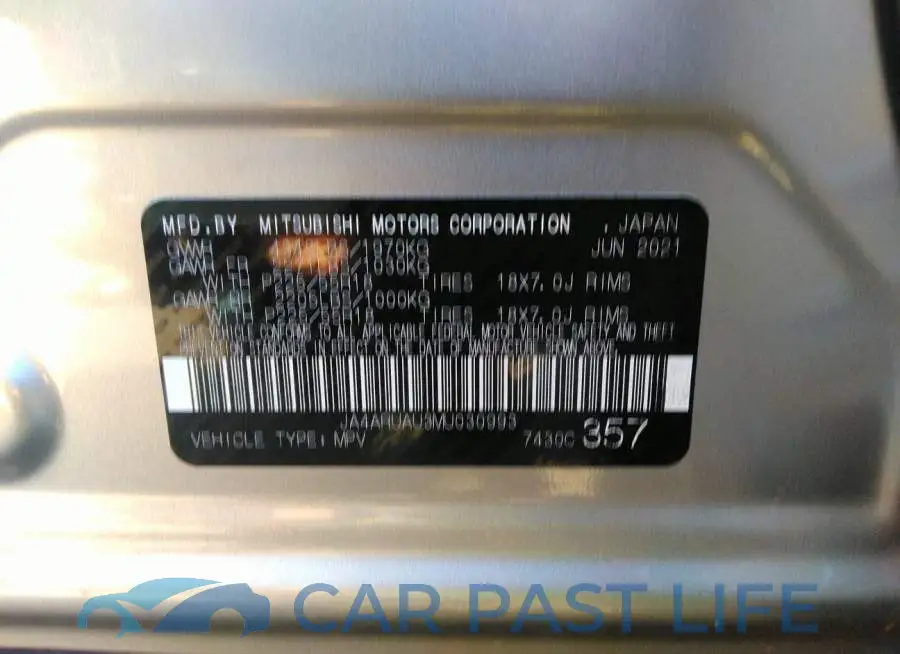 JA4ARUAU3MU030993# 9