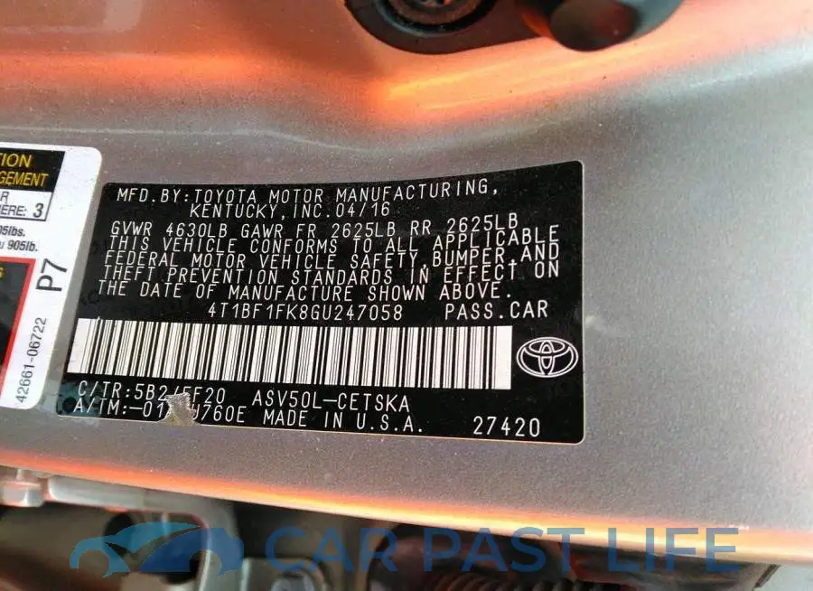 4T1BF1FK8GU247058# 9