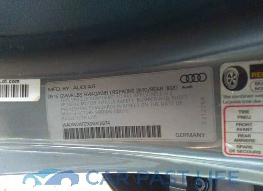 WAUW2AFC9GN026974# 9