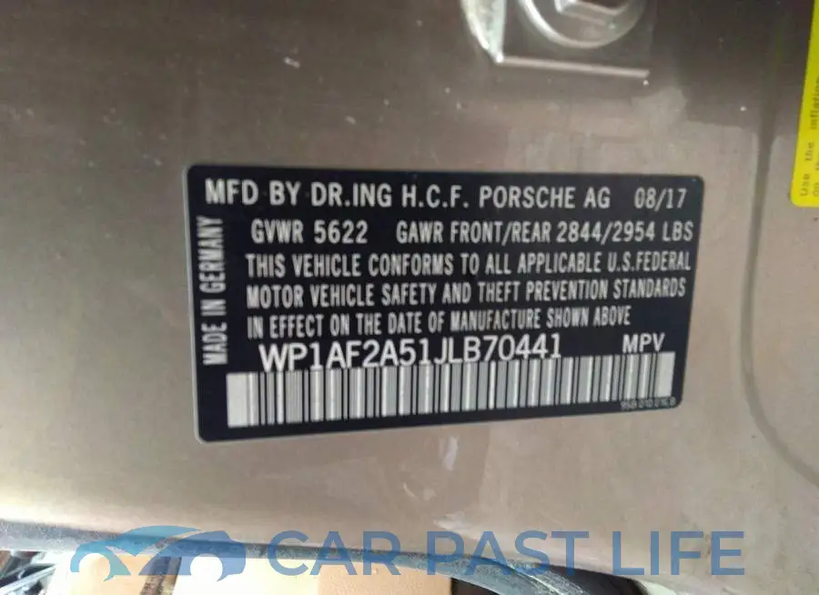 WP1AF2A51JLB70441# 9