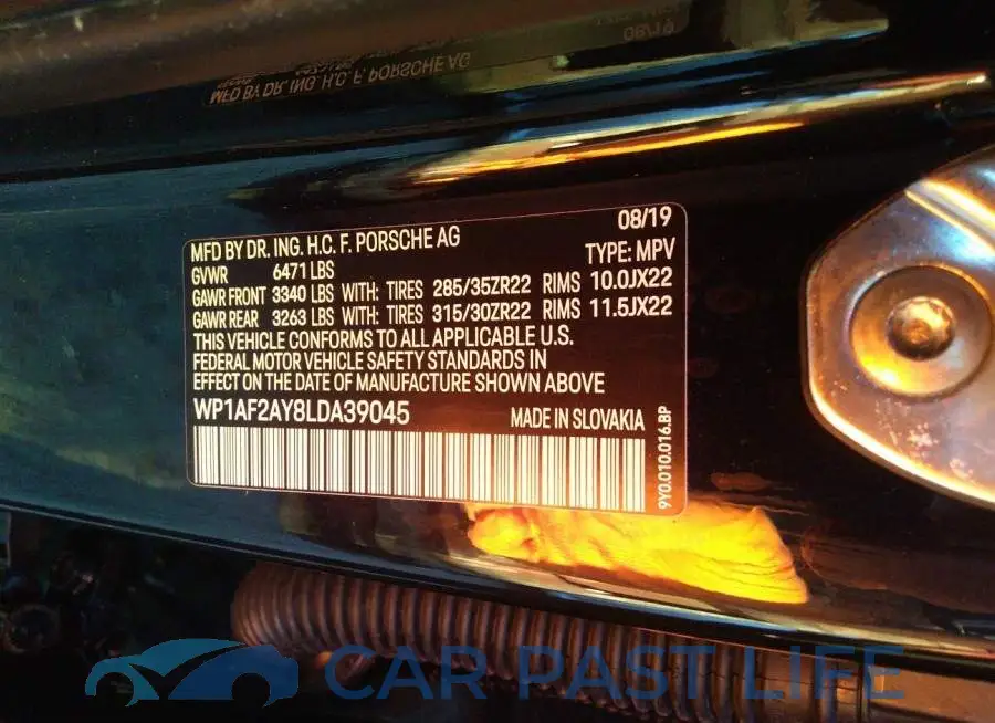WP1AF2AY8LDA39045# 9