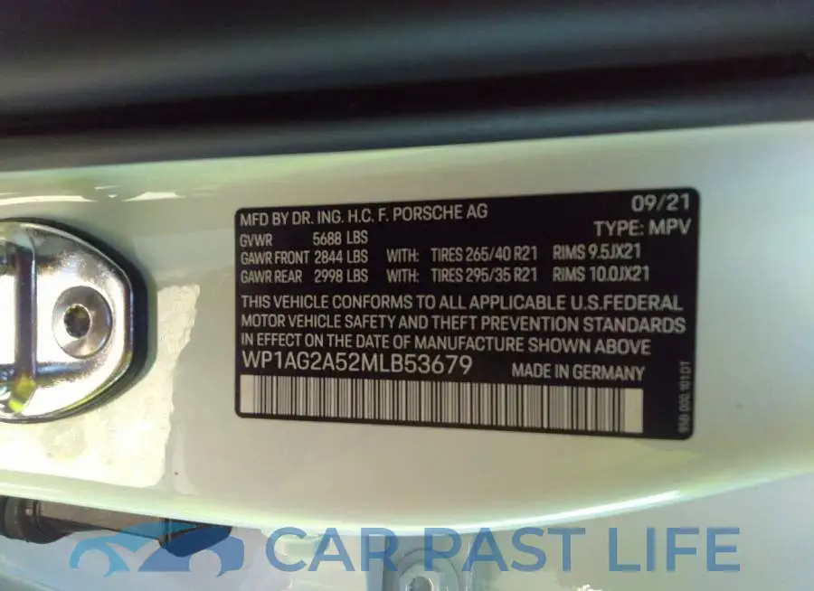 WP1AG2A52MLB53679# 9