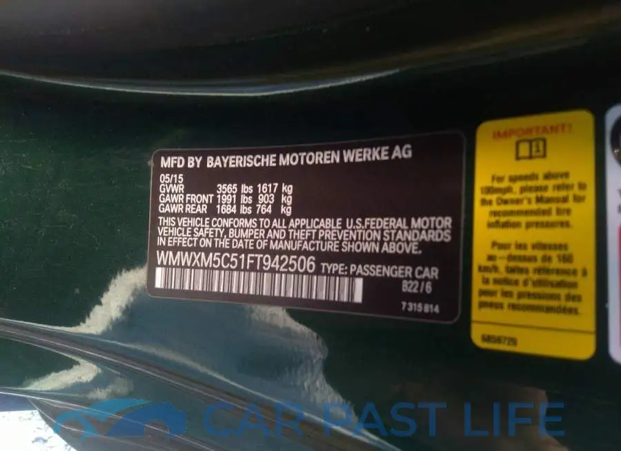 WMWXM5C51FT942506# 9