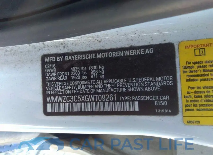 WMWZC3C5XGWT09261# 9