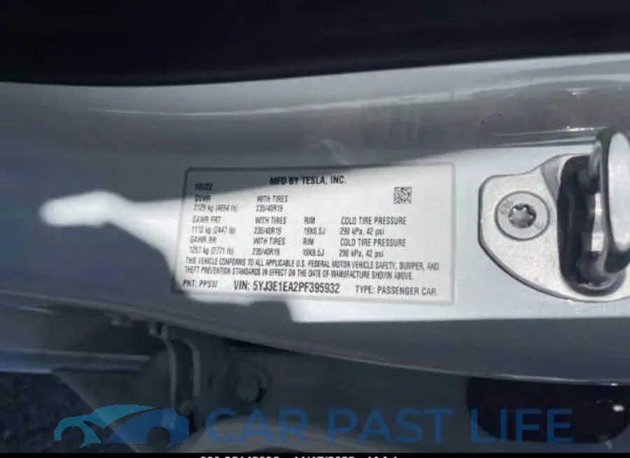 5YJ3E1EA2PF395932# 6