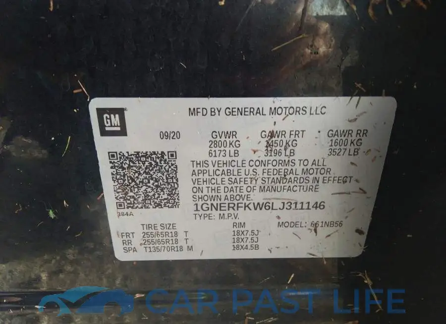 1GNERFKW6LJ311146# 9