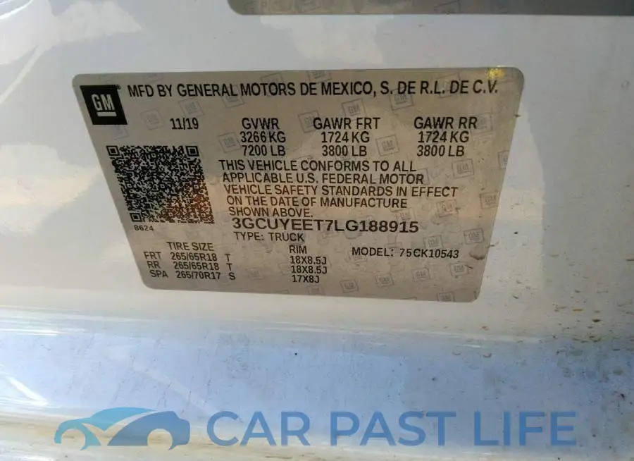 3GCUYEET7LG188915# 9