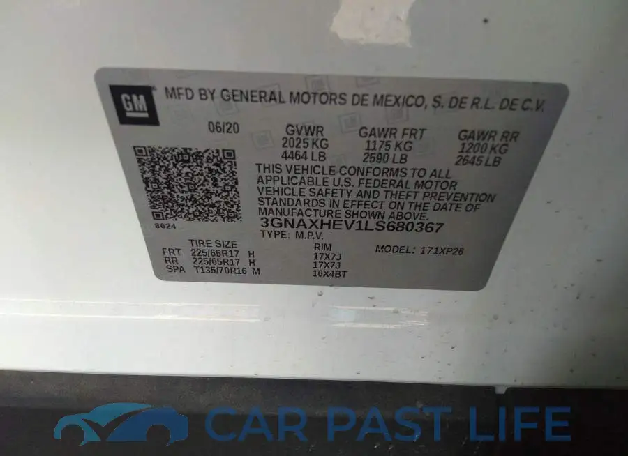 3GNAXHEV1LS680367# 9