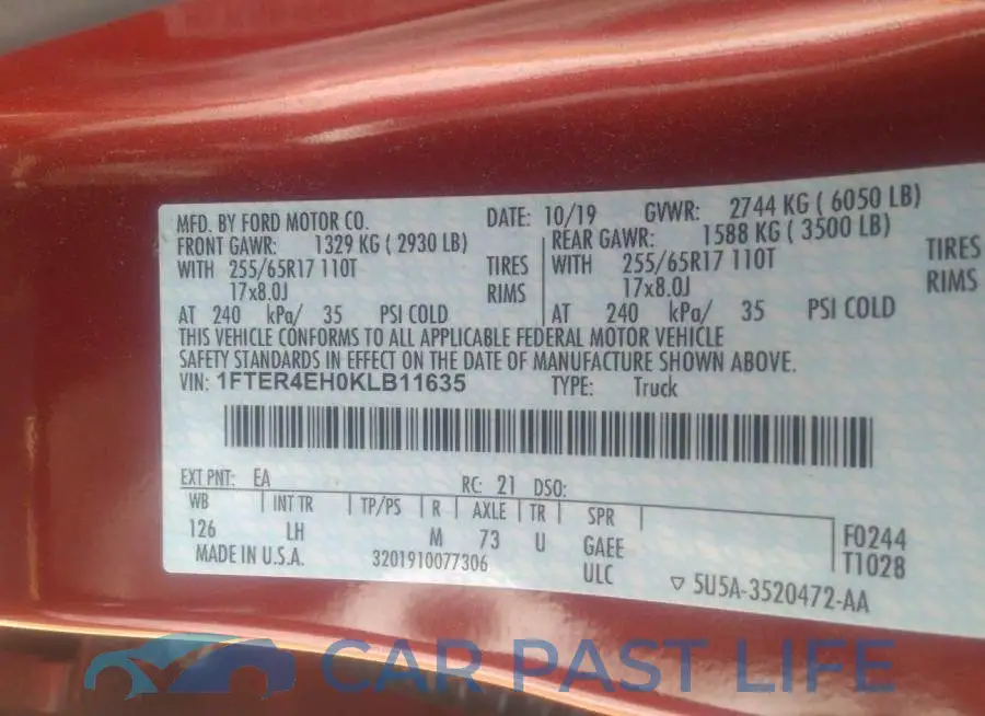 1FTER4EH0KLB11635# 9