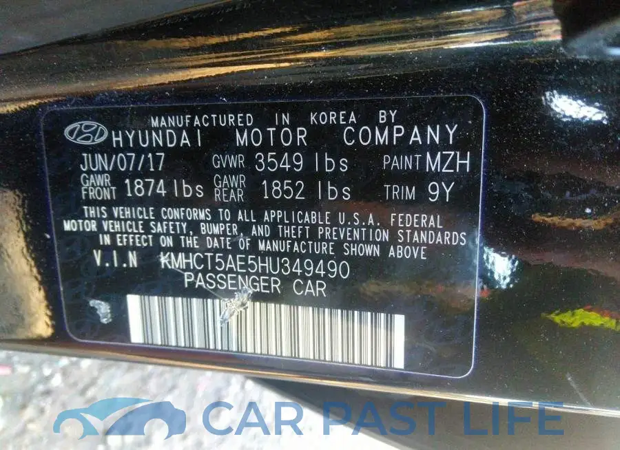 KMHCT5AE5HU349490# 9