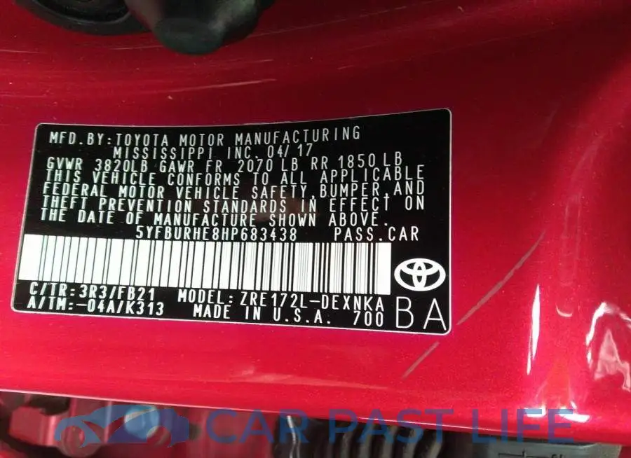 5YFBURHE8HP683438# 9