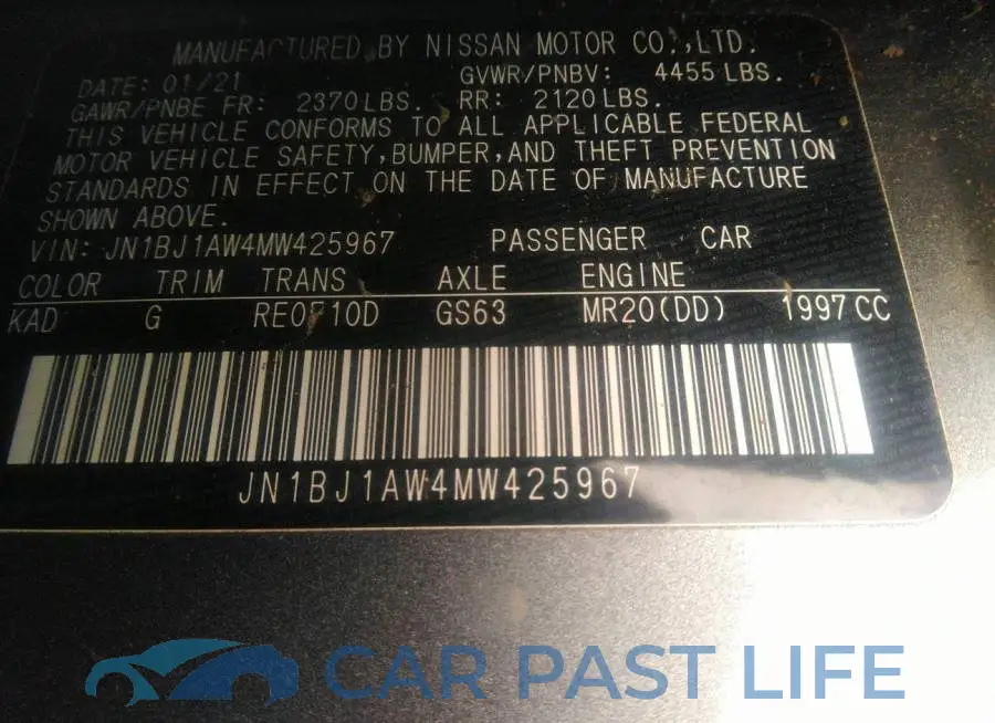 JN1BJ1AW4MW425967# 9